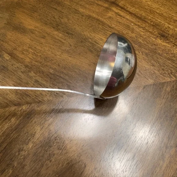 Vintage mid Century EKCO FLINT Soup Ladle Stainless Steel With Wood Handle - Picture 5 of 6